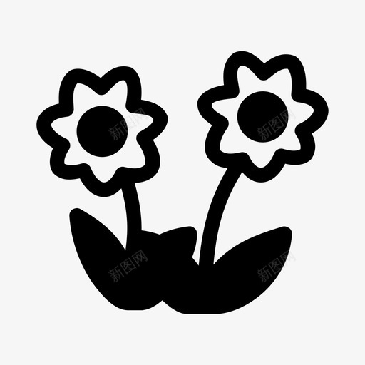 花卉植物性芳香图标svg_新图网 https://ixintu.com 植物性 自然 花卉 芳香