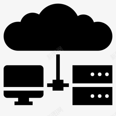 计算机网络云计算云服务器图标图标