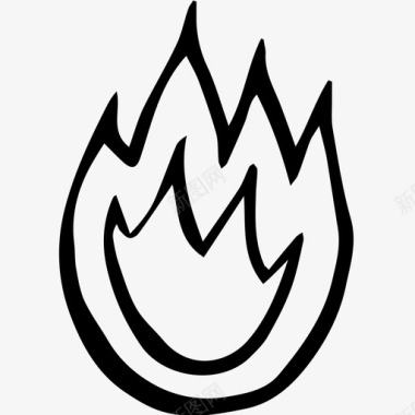 火易燃热图标图标