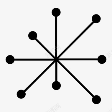 网络原子连接图标图标