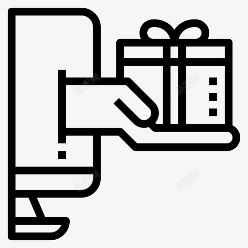 送礼物方便在线图标svg_新图网 https://ixintu.com 在线 方便 未来购物 科技 送礼物