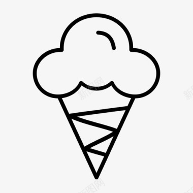 甜筒冰淇淋杯筒甜点图标图标