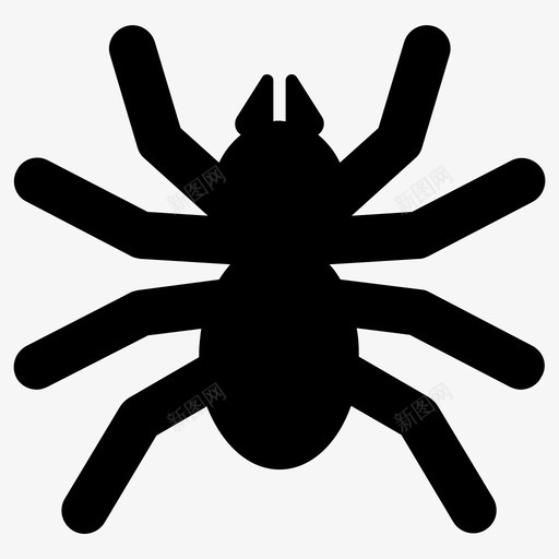 蜘蛛动物虫子图标svg_新图网 https://ixintu.com 万圣节 动物 恐怖 虫子 蜘蛛