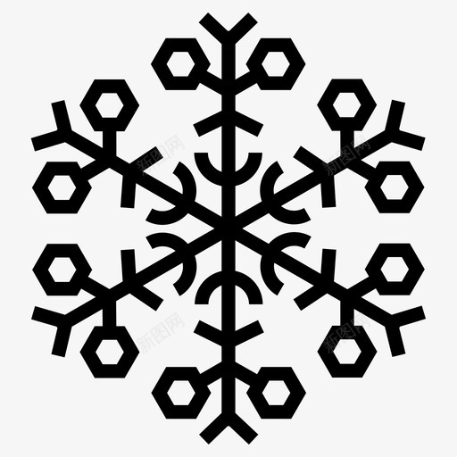 雪花水晶图案图标svg_新图网 https://ixintu.com 图案 水晶 雪晶 雪花