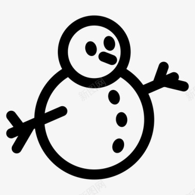 雪人玩具冬天图标图标