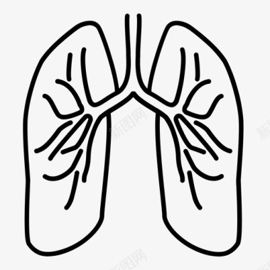 肺空气身体图标图标