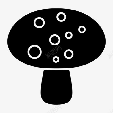 蘑菇菌类有机食品图标图标