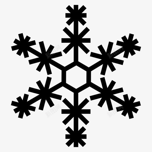 雪花水晶抽象图标svg_新图网 https://ixintu.com 图标 图案 抽象 雪晶 雪花 雪花水晶