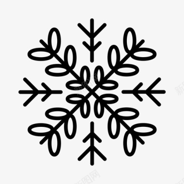 雪花圣诞节霜冻图标图标