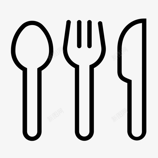 餐具野营叉子图标svg_新图网 https://ixintu.com 刀 勺子 叉子 野营 食物和烹饪 餐具 餐厅