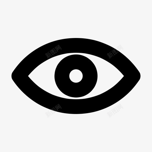 眼睛视野能见度图标svg_新图网 https://ixintu.com 手表 眼睛 能见度 视力 视野