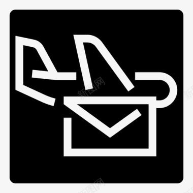 航空邮件信封信息图标图标