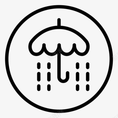 伞庆祝气候图标图标