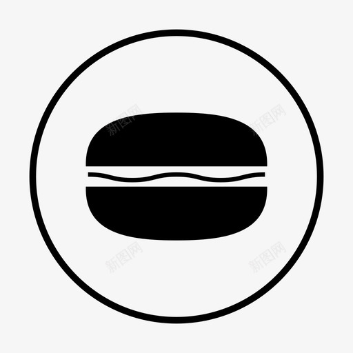 汉堡快餐食物图标svg_新图网 https://ixintu.com 快餐 汉堡 美食圈 食物