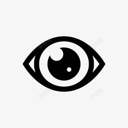 眼睛视力器官图标svg_新图网 https://ixintu.com 器官 眼睛 视力