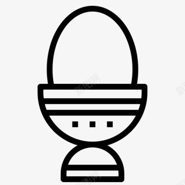 鸡蛋煮熟蛋杯图标图标