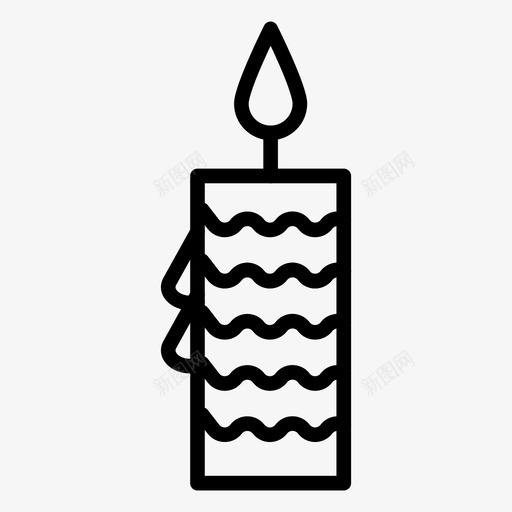 蜡烛火光图标svg_新图网 https://ixintu.com 光 夏季和旅游线路图标 火 纪念 蜡烛