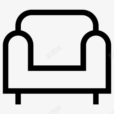 扶手椅沙发座椅图标图标