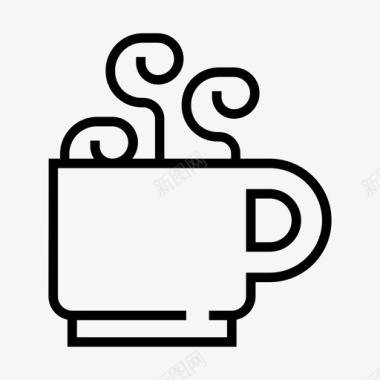 咖啡杯子食物区图标图标