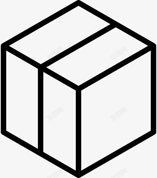 盒子装饰图案图标svg_新图网 https://ixintu.com 六面体 图案 盒子 薄几何形状 装饰