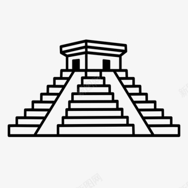 玛雅金字塔奇珍伊萨图标图标