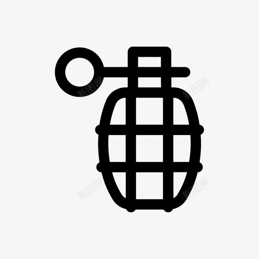 手榴弹炸弹军队图标svg_新图网 https://ixintu.com 军队 手榴弹 手榴弹卡通矢量素材 炸弹