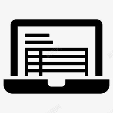 电子表格商业报告笔记本电脑图标图标