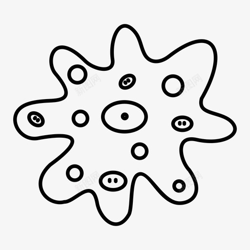 变形虫细胞微生物学图标svg_新图网 https://ixintu.com 单细胞 变形虫 微生物学 细胞