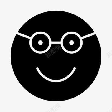 快乐眼镜聪明图标图标