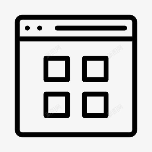 浏览器互联网营销图标svg_新图网 https://ixintu.com 互联网 在线 搜索引擎优化和营销线图标 浏览器 网页 营销