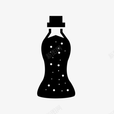 可乐瓶子苏打水图标图标
