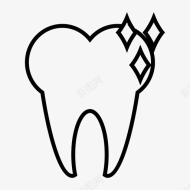 清洁牙齿健康牙齿强壮牙齿图标图标
