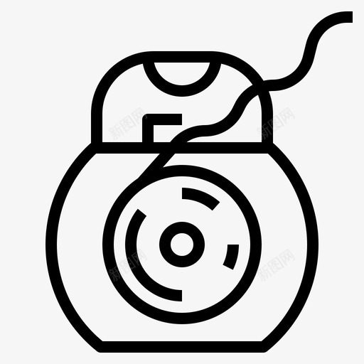 牙线清洁一次性图标svg_新图网 https://ixintu.com 一次性 一次性产品 清洁 牙线 牙齿