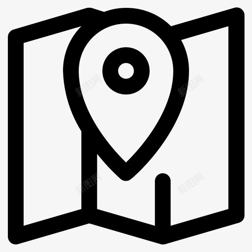 地图位置图钉地图定位器图标svg_新图网 https://ixintu.com 图钉 地图位置 地图定位器