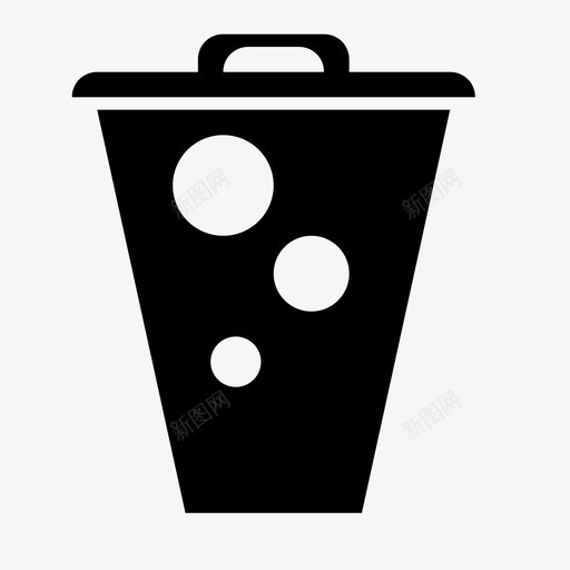 垃圾箱干净的垃圾图标svg_新图网 https://ixintu.com 垃圾 垃圾箱 干净的
