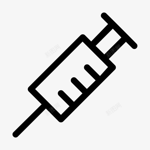 注射器疫苗医疗线图标svg_新图网 https://ixintu.com 医疗线 注射器 疫苗