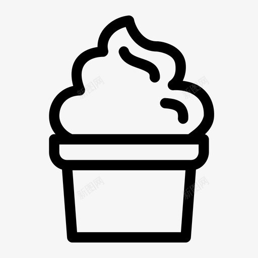 冰淇淋杯蛋卷甜点图标svg_新图网 https://ixintu.com 冰淇淋杯 甜点 蛋卷