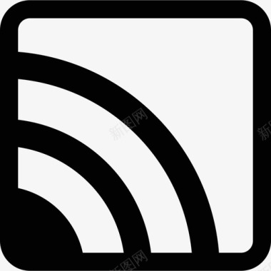 RSS信号广场界面响应式网络图标图标