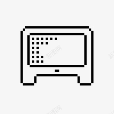 像素显示计算机显示器屏幕图标图标
