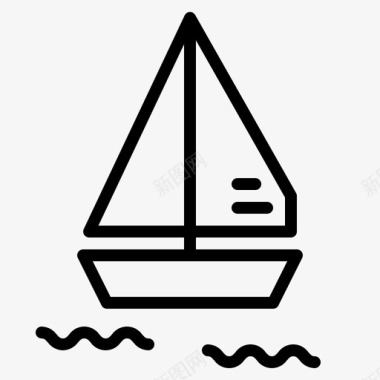 帆船船运输工具图标图标