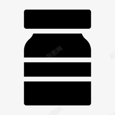 药罐药药固体图标图标