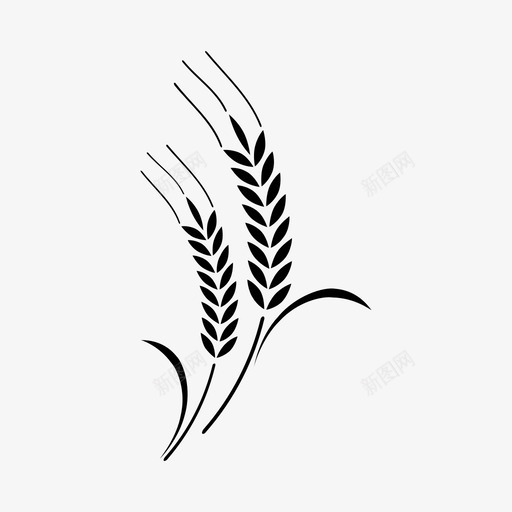小麦大麦谷物图标svg_新图网 https://ixintu.com 大米 大麦 小麦 谷物 麦芽