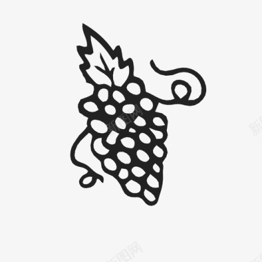 葡萄水果葡萄酒图标图标