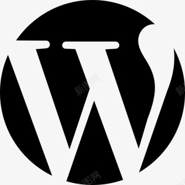 Wordpress圆形徽标社交媒体扩展用户界面图标图标