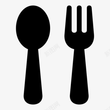 吃饭叉子餐厅图标图标