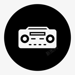 车载音乐收音机音箱电子产品图标高清图片