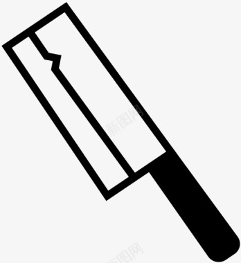 切肉刀剁切图标图标