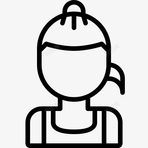 头像发型人物图标svg_新图网 https://ixintu.com 人物 发型 头像 女人