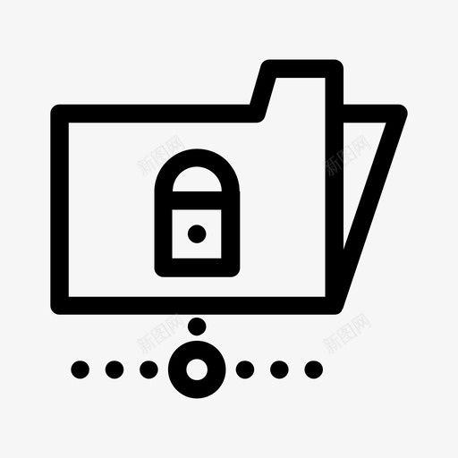 文件夹锁介质图标svg_新图网 https://ixintu.com 介质 存储 数据管理 文件夹 移动 锁