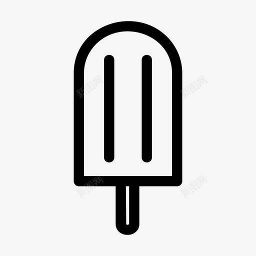 冰棍奶油冰淇淋图标svg_新图网 https://ixintu.com 冰棍 冰淇淋 奶油